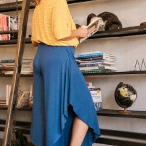 NWOT 2X Umgee Blue Palazzo Pants & Sexy Slit!